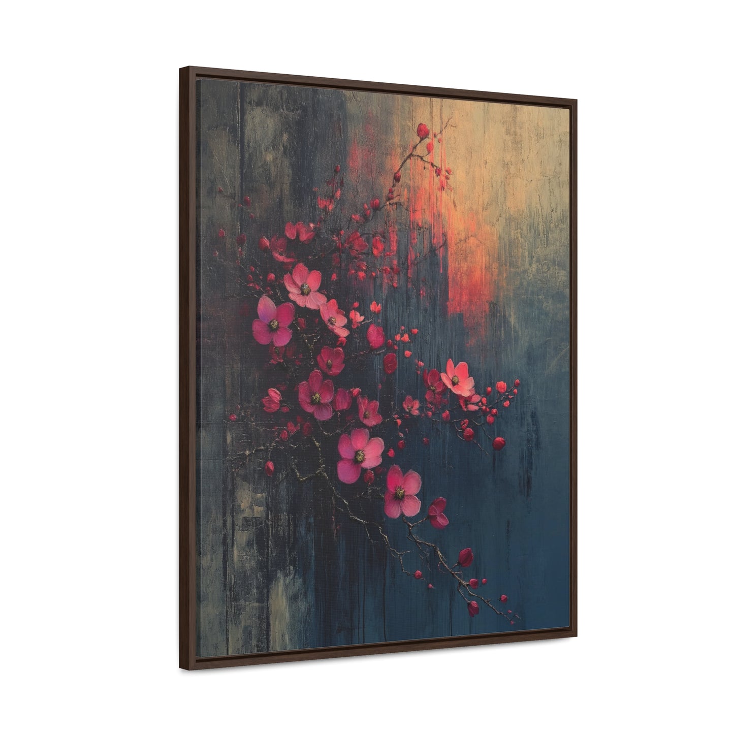 Twilight Bloom Resilience - Framed Gallery Canvas - Erdau Designs