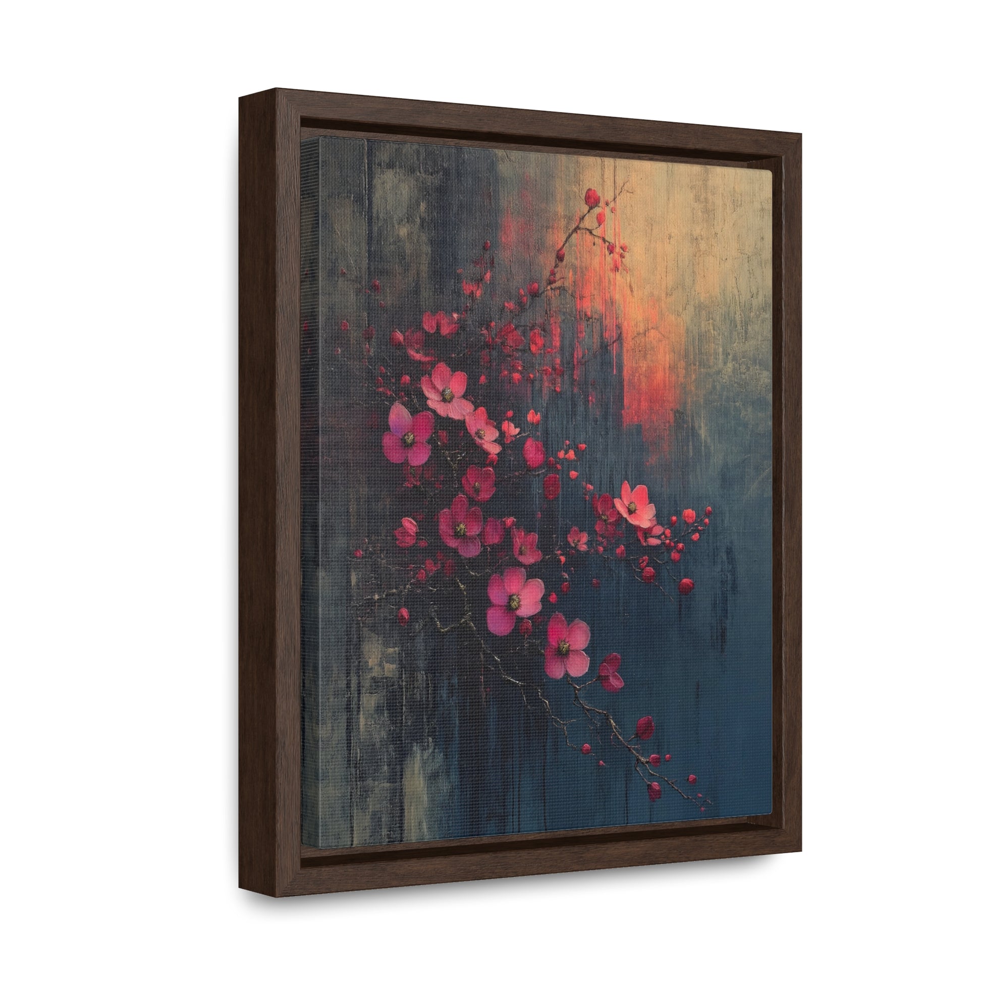 Twilight Bloom Resilience - Framed Gallery Canvas - Erdau Designs