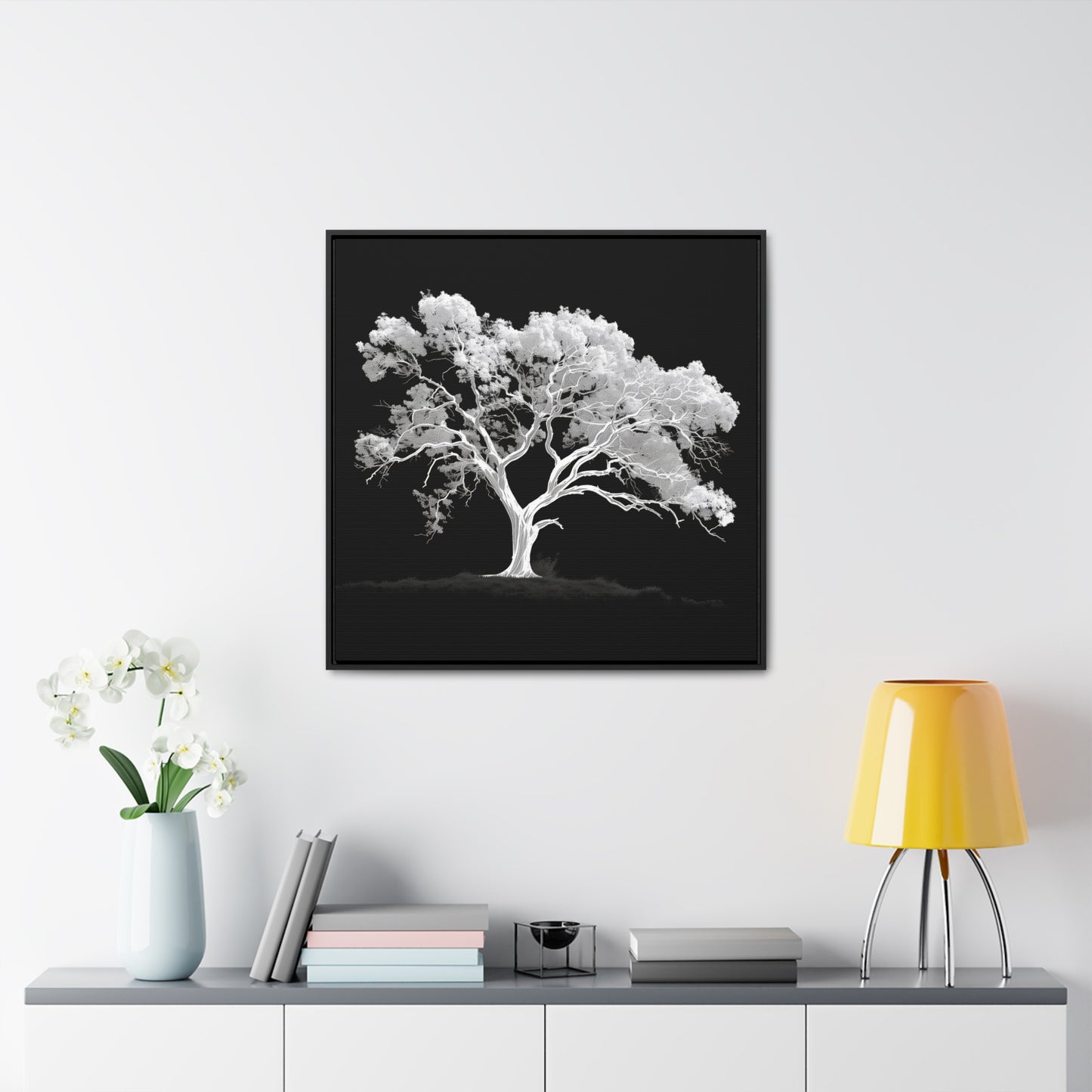 White Oak Tree Framed Gallery Canvas Wrap