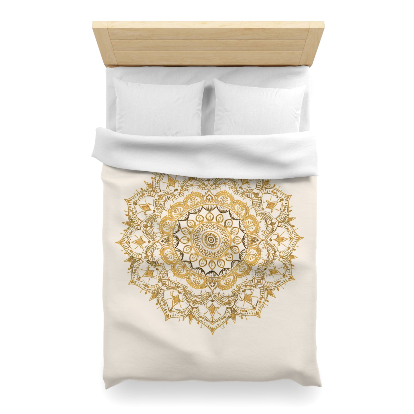 Golden Mandala Microfiber Duvet Cover