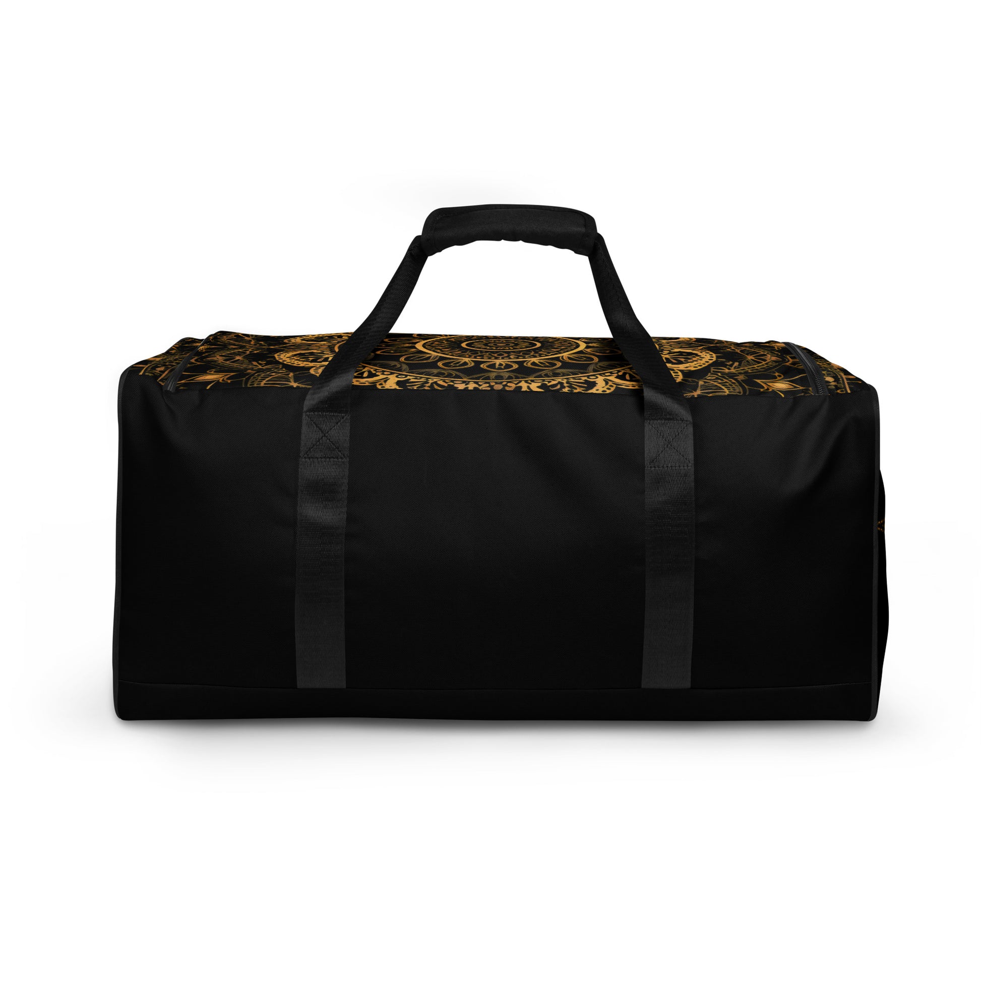 Black and Gold Mandala Duffel Bag - Erdau Designs