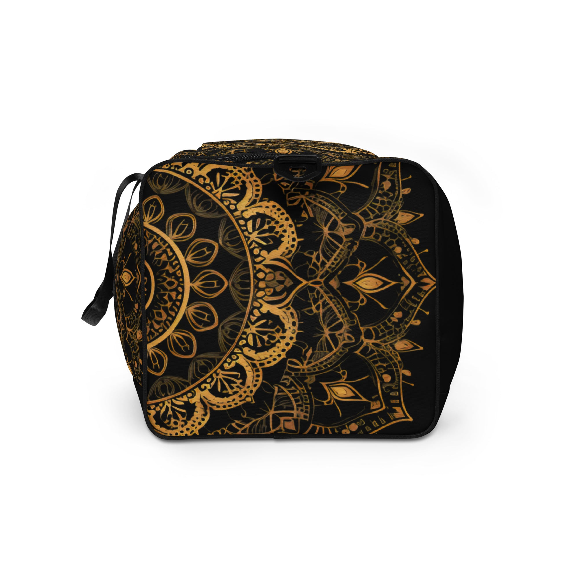 Black and Gold Mandala Duffel Bag - Erdau Designs