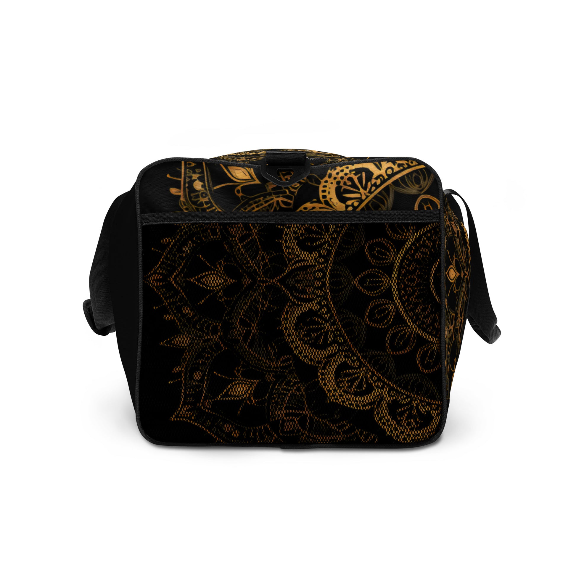 Black and Gold Mandala Duffel Bag - Erdau Designs