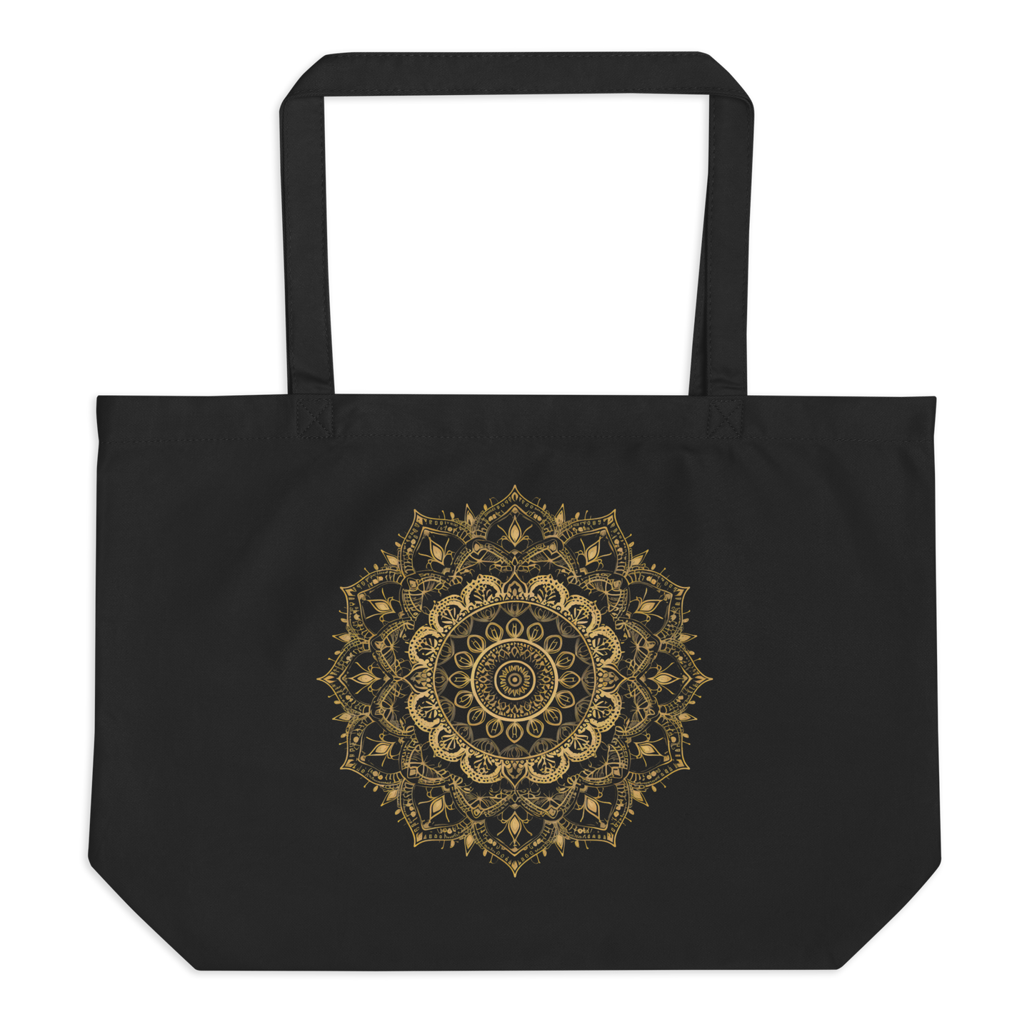 Large Organic Cotton Mandala Tote Bag - Erdau Designs