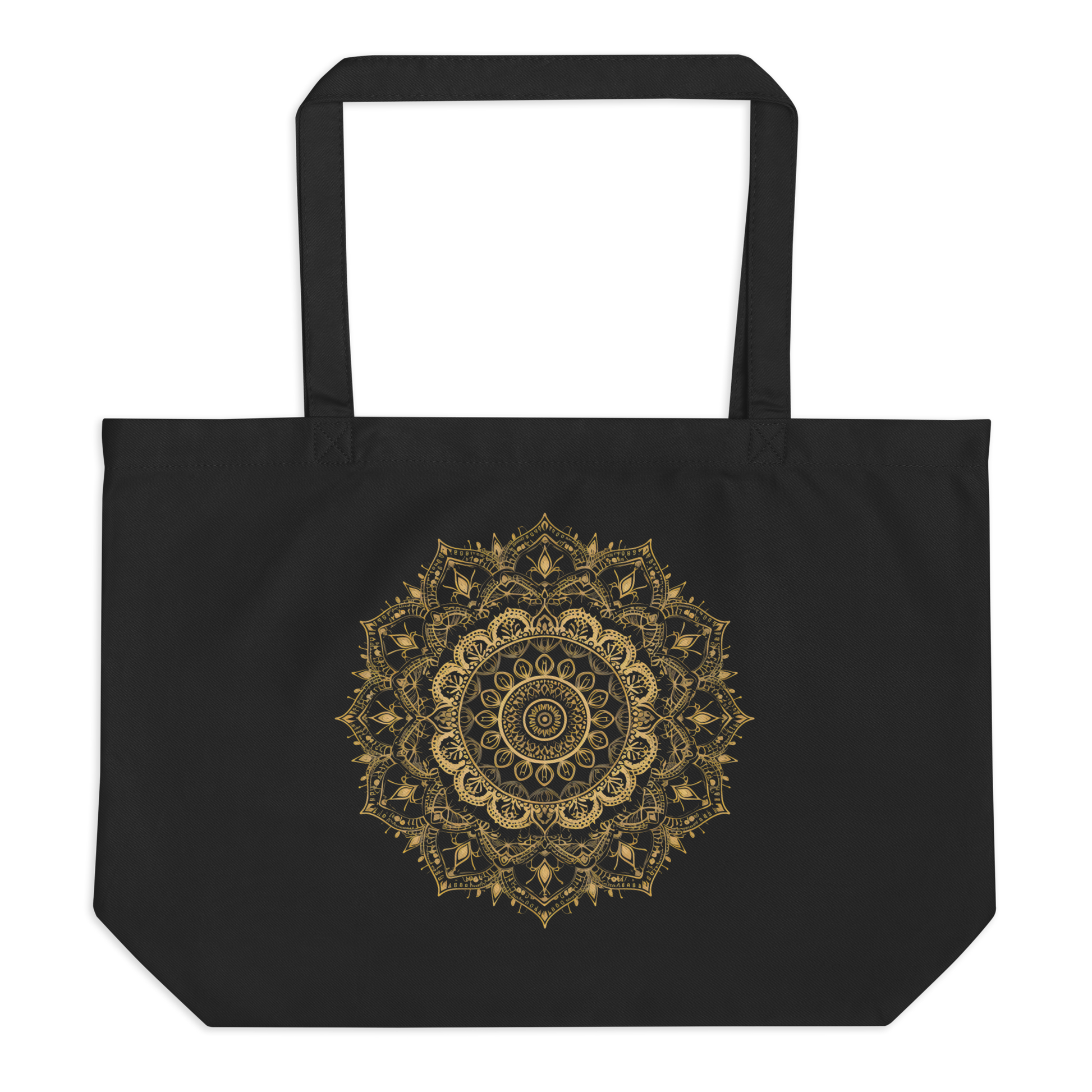 Large Organic Cotton Mandala Tote Bag - Erdau Designs