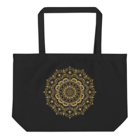 Large Organic Cotton Mandala Tote Bag - Erdau Designs