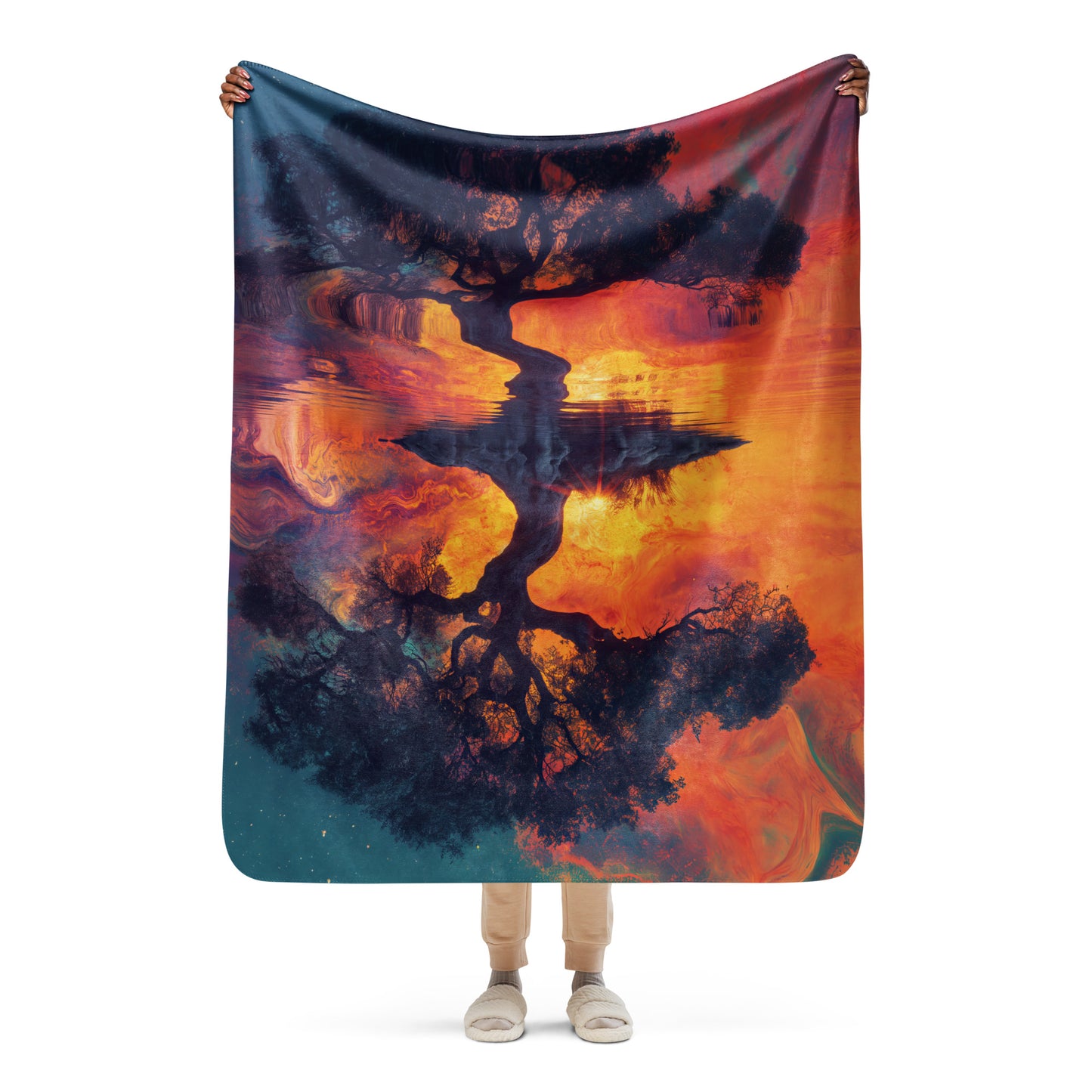 Tree of Dreams - Plush Sherpa Blanket - Erdau Designs