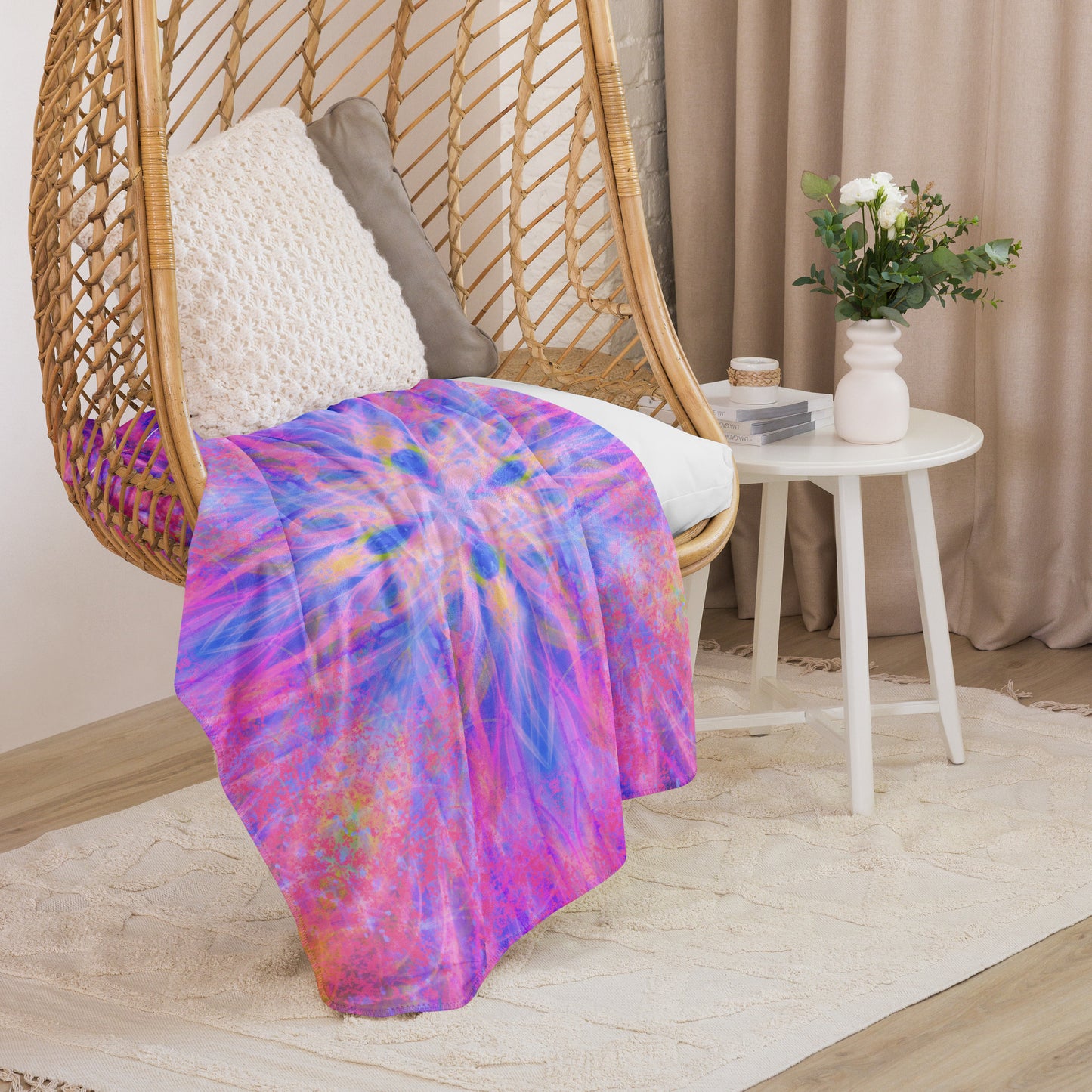 Lavender Portal Plush Sherpa blanket