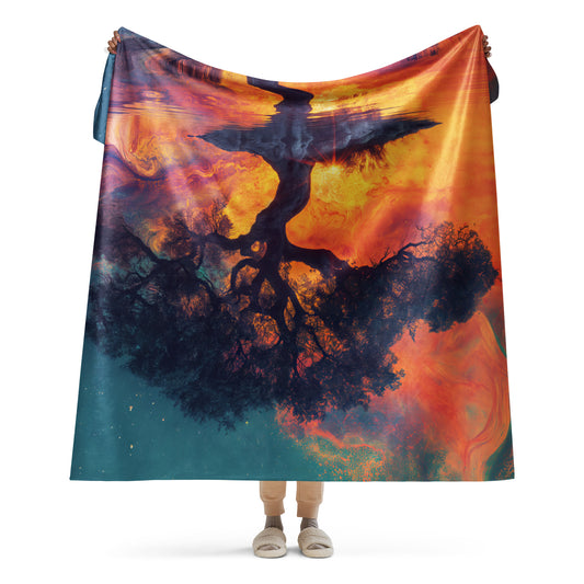 Tree of Dreams - Plush Sherpa Blanket - Erdau Designs