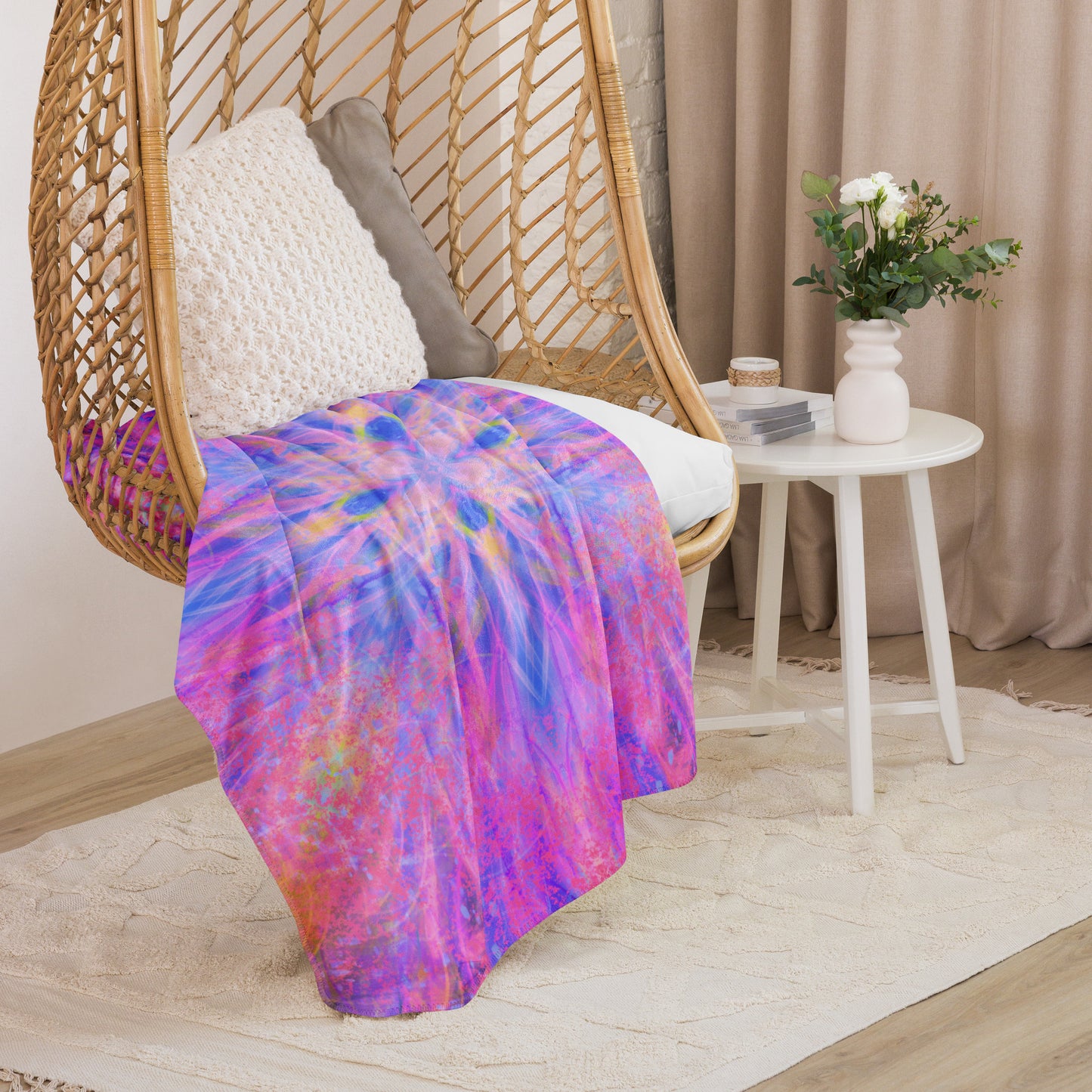 Lavender Portal Plush Sherpa blanket